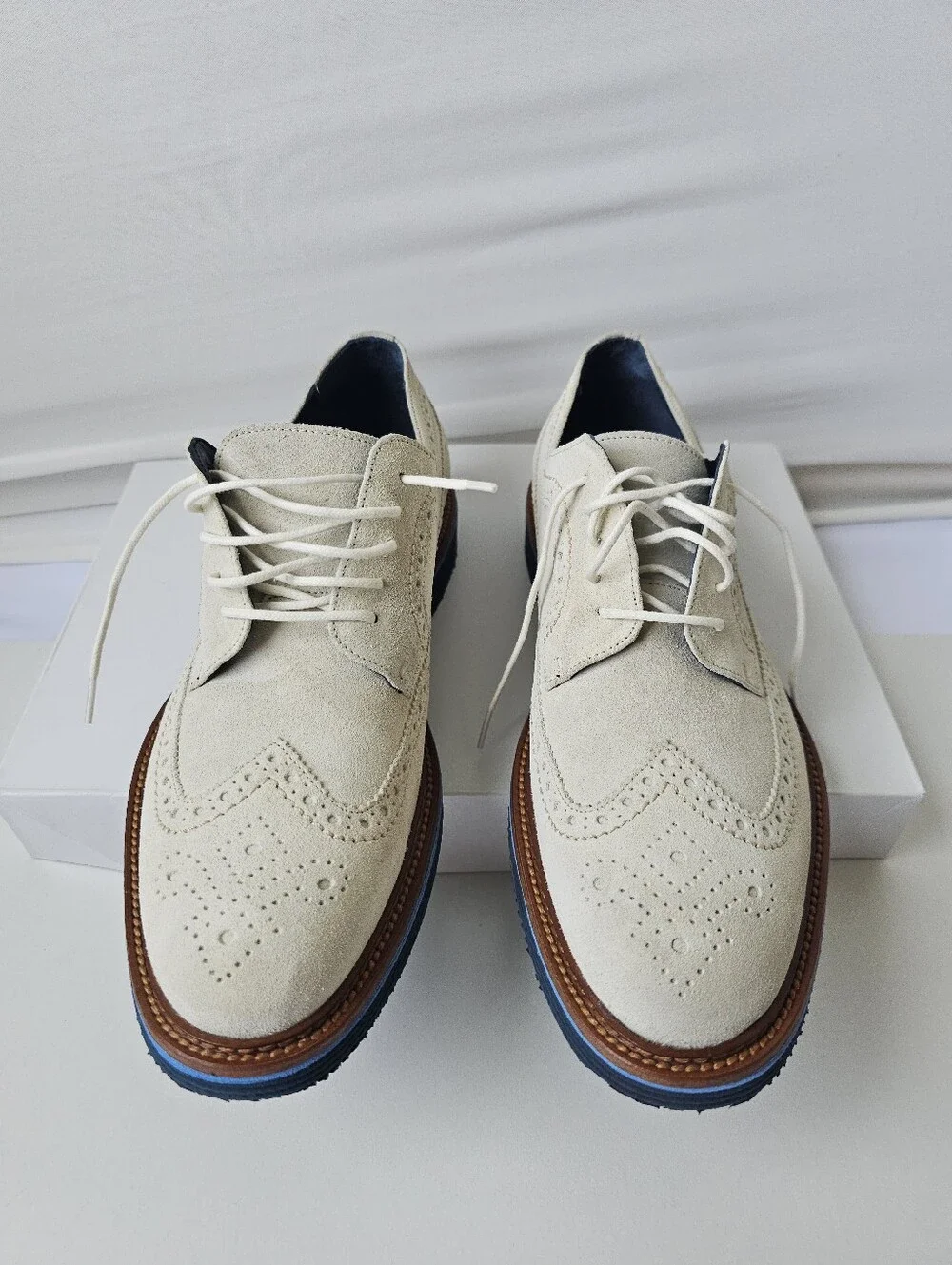 Johnston & Murphy Collection Suede Wingtip Oxfords - Italy